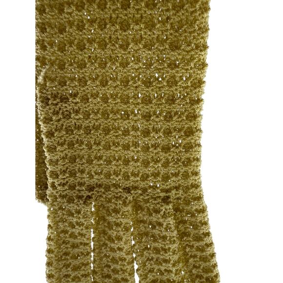 Vintage Beige Knit Gloves, Theater Costume or Dress Up, Small Medium Stretchy - Picture 7 of 9